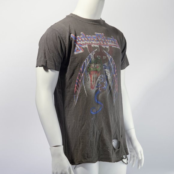 Judas Priest Original Vintage 1991 Painkiller Thrashed Tour T-Shirt Metal Size L - Picture 2 of 13